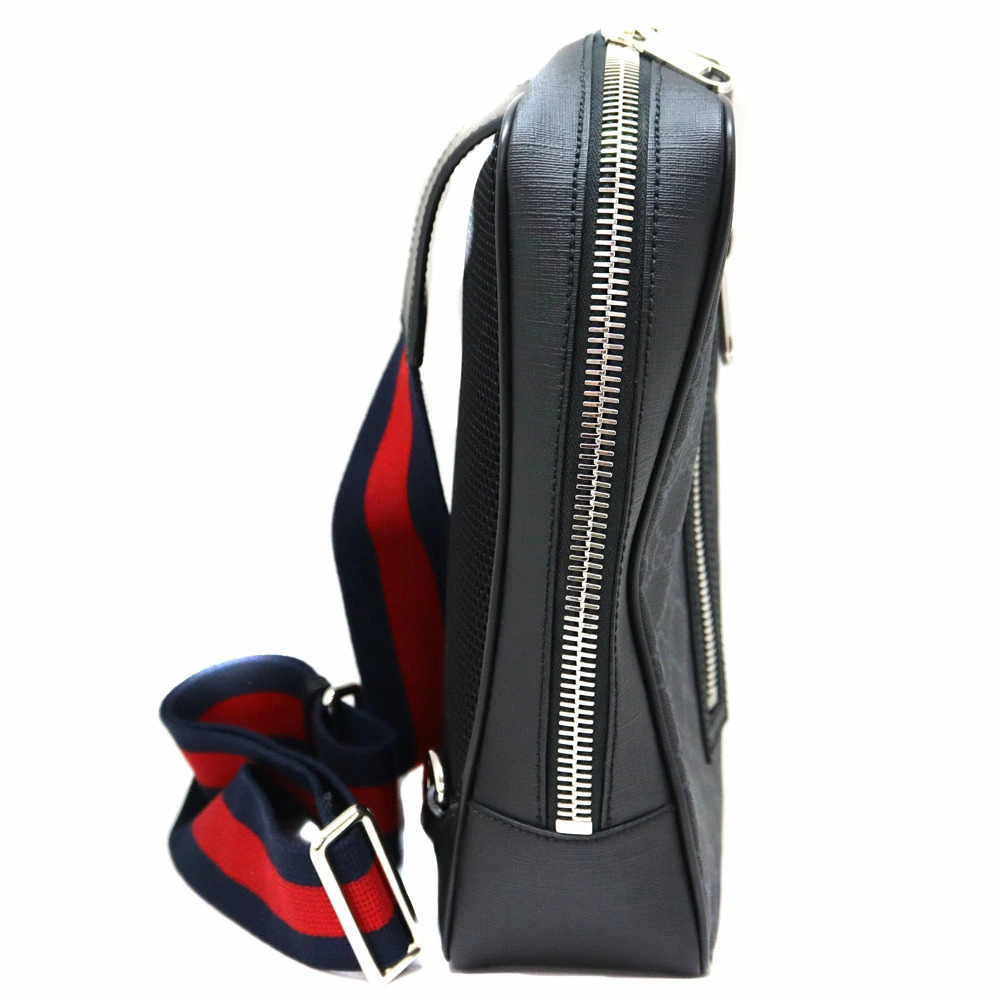 Gucci Body Bum Crossbody Belt Bag GG Supreme Black Gray - Picture 4 of 6